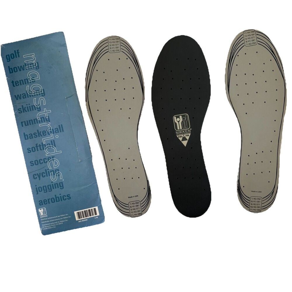 Nikken Magstrides Uncut Magnetic Shoe Insoles #2025 Size M 7-11 Mens 3pcs 2L /1R